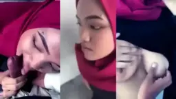 Ukhti Hijab Merah Ngeces Di Mulut, Crot Penuh
