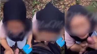 Suruh Pacar Hijab Nyepong Di Alam Terbuka, Bikin Makin Greget.